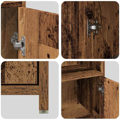 vidaXL 3 Piece Bathroom Furniture Set Old Wood Engineered Wood