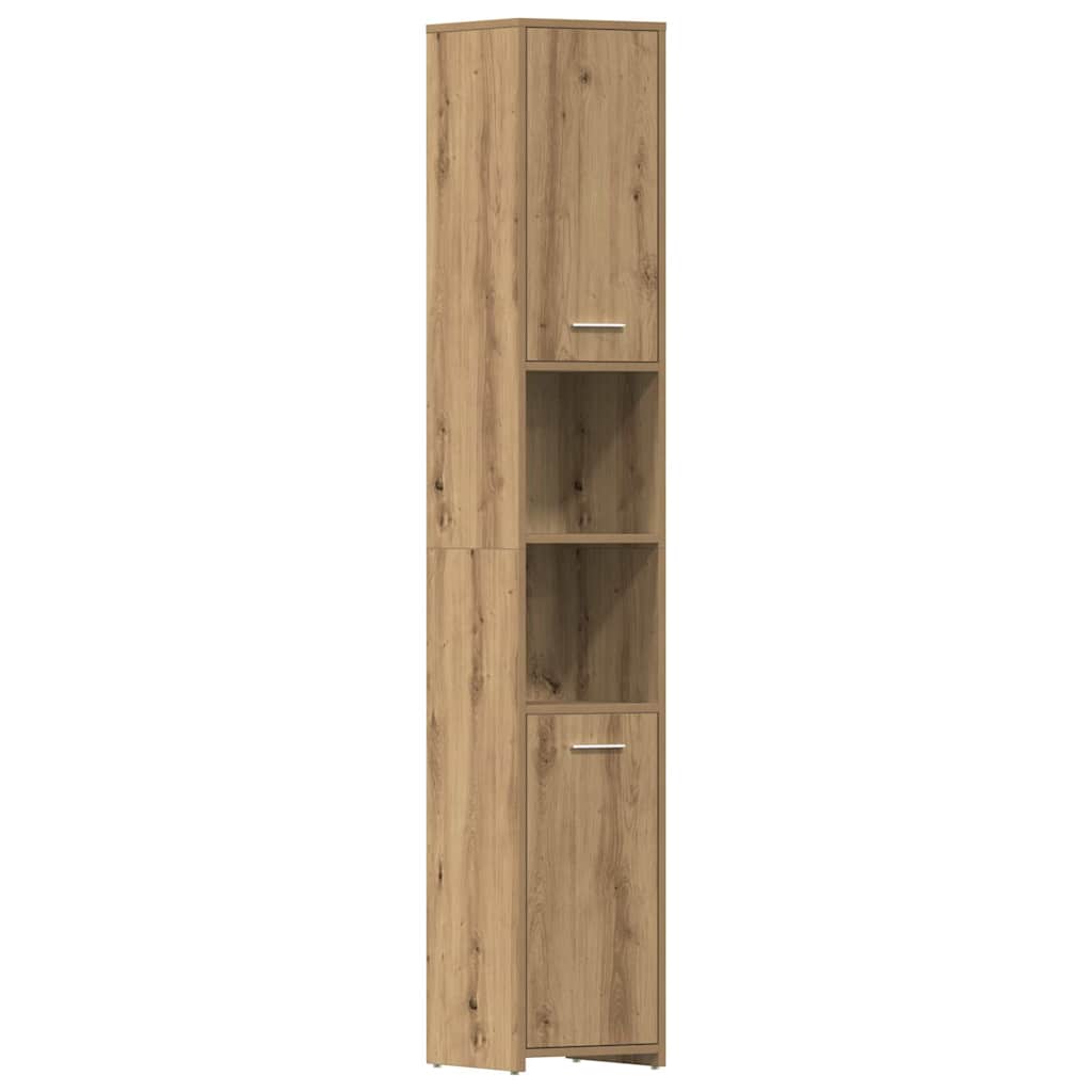 vidaXL 3 Piece Bathroom Furniture Set Artisan Oak Engineered Wood