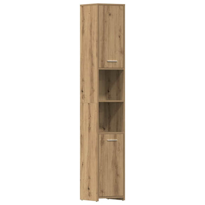 vidaXL 3 Piece Bathroom Furniture Set Artisan Oak Engineered Wood