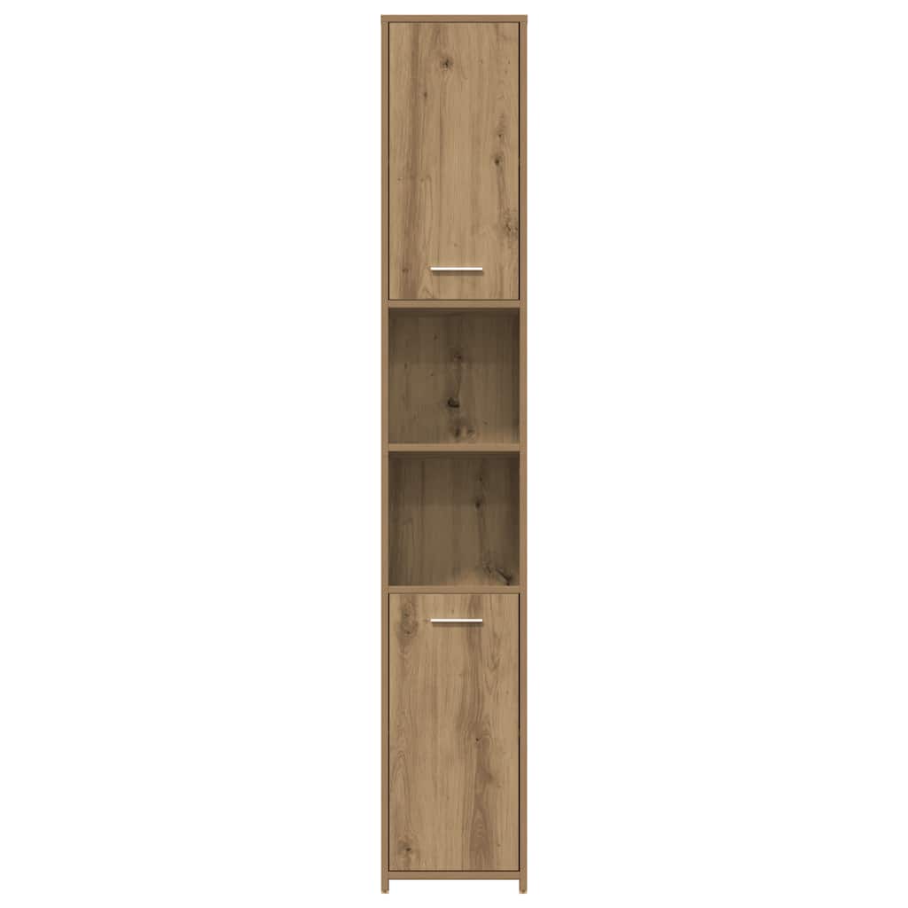 vidaXL 3 Piece Bathroom Furniture Set Artisan Oak Engineered Wood