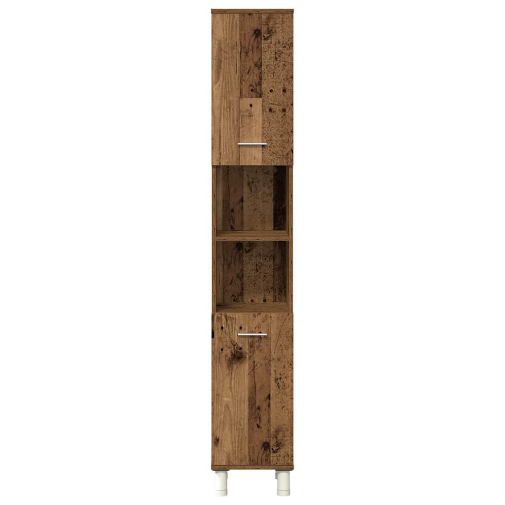 vidaXL 3 Piece Bathroom Furniture Set Old Wood Engineered Wood