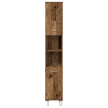 vidaXL 3 Piece Bathroom Furniture Set Old Wood Engineered Wood
