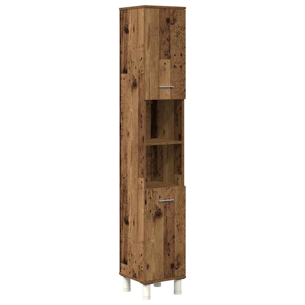 vidaXL 3 Piece Bathroom Furniture Set Old Wood Engineered Wood