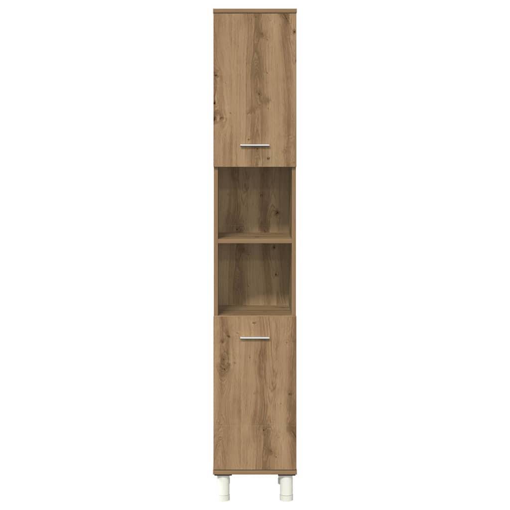 vidaXL 3 Piece Bathroom Furniture Set Artisan Oak Engineered Wood