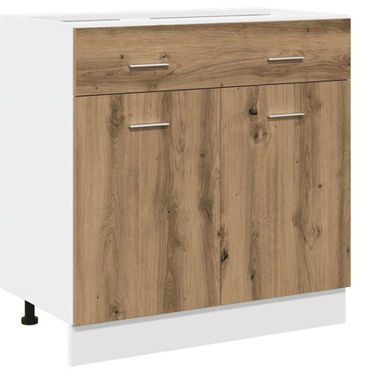 vidaXL 7 Piece Kitchen Cabinet Set Lyon" Artisan Oak Engineered Wood