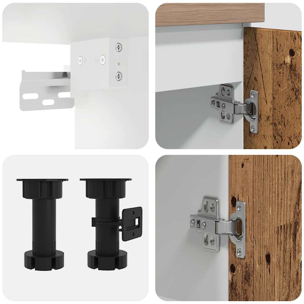vidaXL 4 Piece Kitchen Cabinet Set Lyon Old Wood Engineered Wood