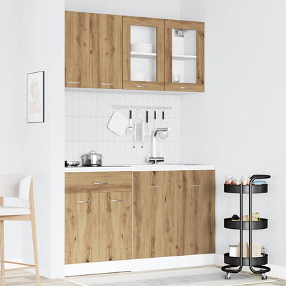 vidaXL 4 Piece Kitchen Cabinet Set "Lyon" Artisan Oak Engineered Wood
