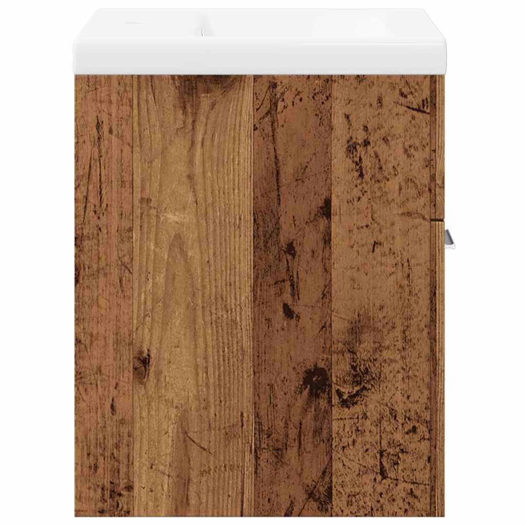vidaXL 2 Piece Bathroom Furniture Set Old Wood Engineered Wood