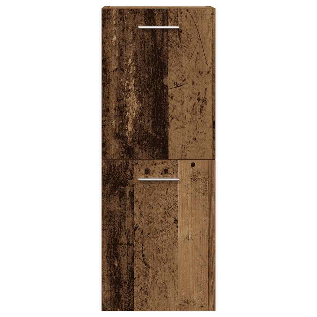 vidaXL 4 Piece Bathroom Furniture Set Old Wood Engineered Wood