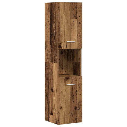 vidaXL 3 Piece Bathroom Furniture Set Old Wood Engineered Wood