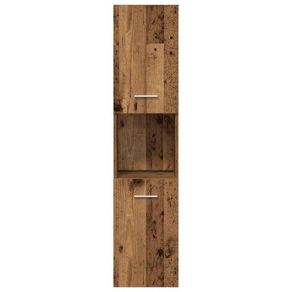 vidaXL 3 Piece Bathroom Furniture Set Old Wood Engineered Wood