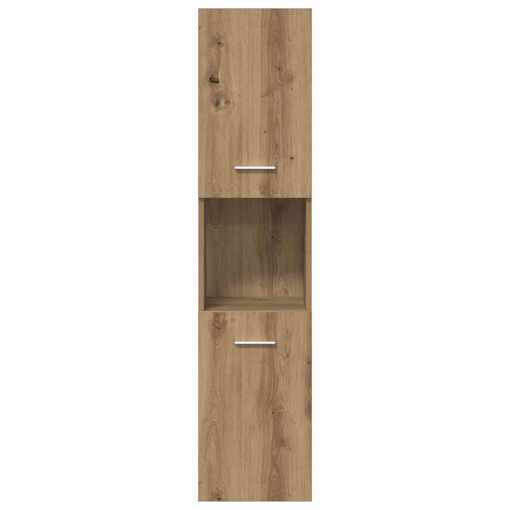 vidaXL 3 Piece Bathroom Furniture Set Artisan Oak Engineered Wood