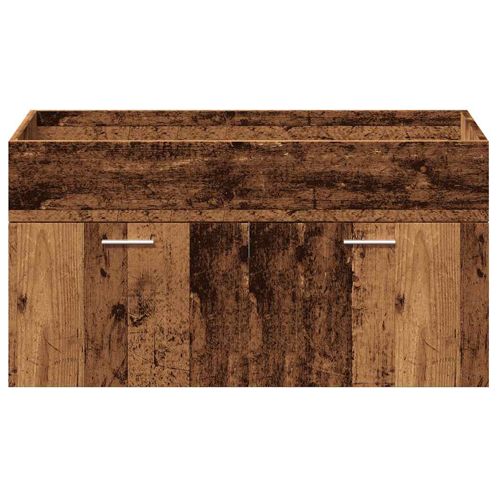 vidaXL 4 Piece Bathroom Furniture Set Old Wood Engineered Wood