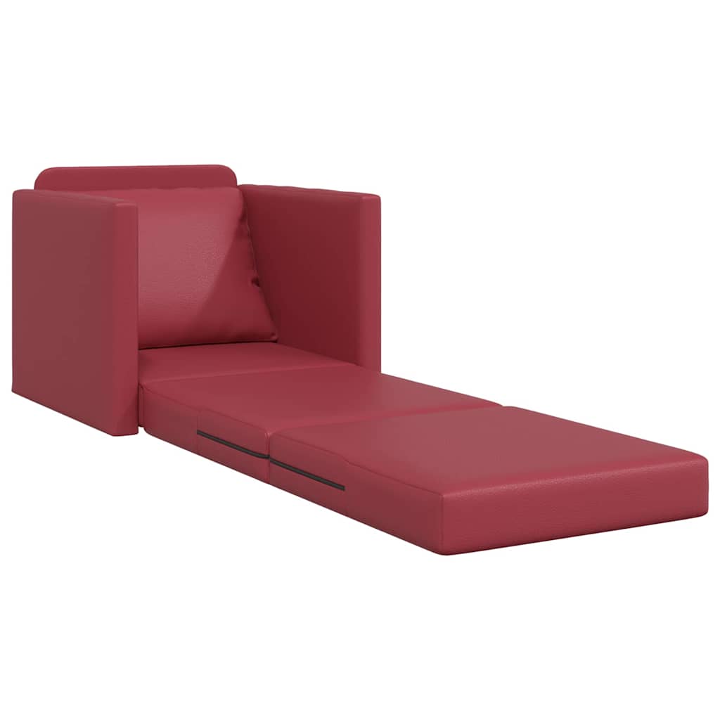 vidaXL Sofa Bed Wine Red 74 x 77 x 81 cm Velvet