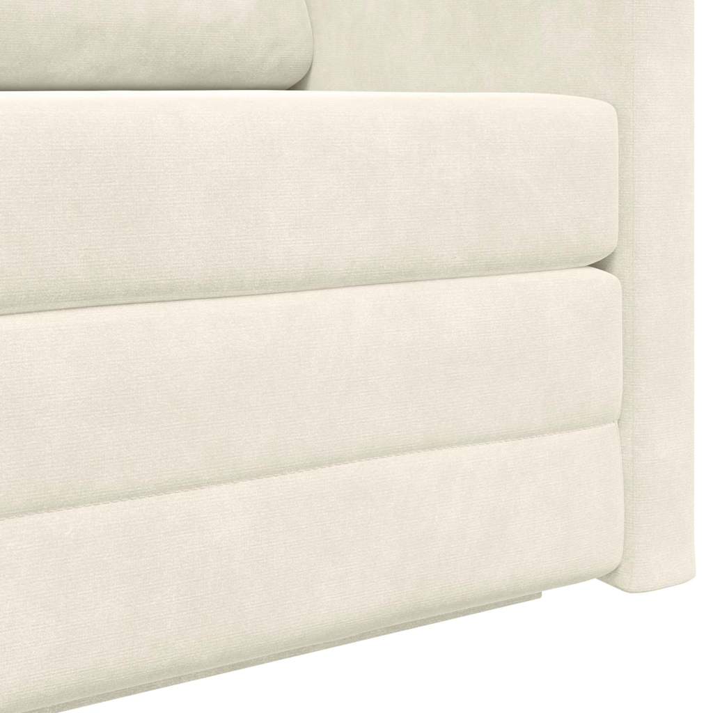 vidaXL Sofa Bed Cream 124 x 204 x 61 cm Velvet