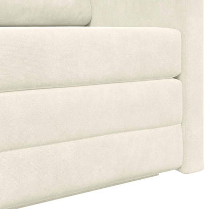 vidaXL Sofa Bed Cream 124 x 204 x 61 cm Velvet