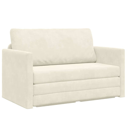 vidaXL Sofa Bed Cream 124 x 204 x 61 cm Velvet