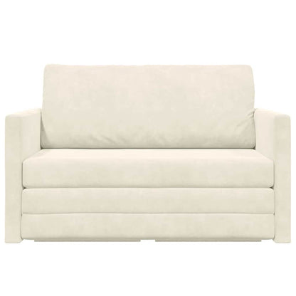 vidaXL Sofa Bed Cream 124 x 204 x 61 cm Velvet