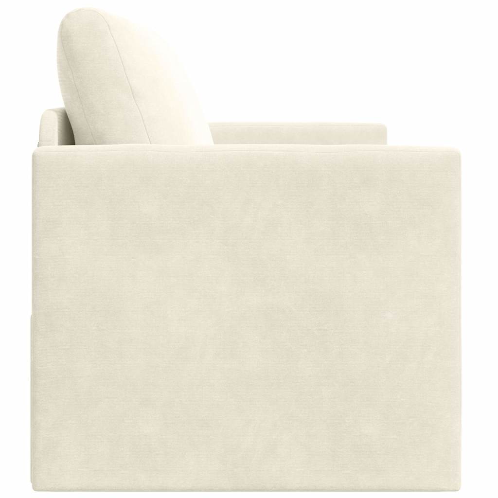 vidaXL Sofa Bed Cream 124 x 204 x 61 cm Velvet