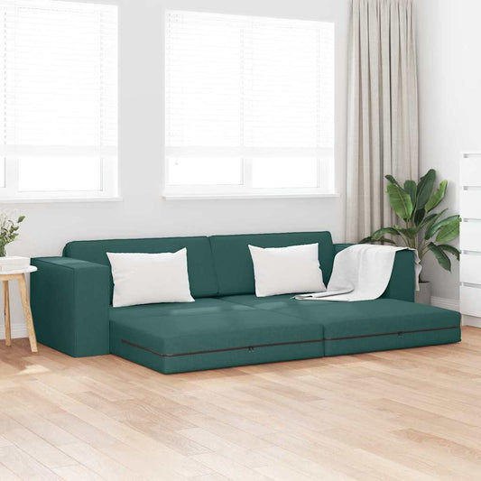 vidaXL Sofa Bed Dark Green 245 x 78 x 77 cm Velvet