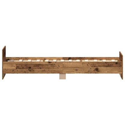 vidaXL Bed Frame without Mattress Old Wood 100x200 cm Engineered Wood
