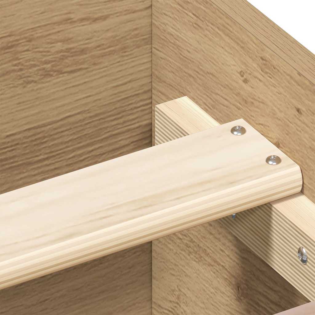vidaXL Bed Frame without Mattress Artisan Oak 100x200 cm Engineered Wood
