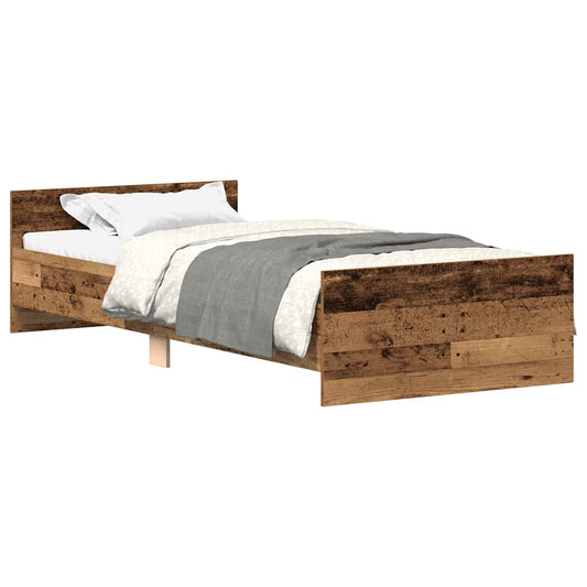 vidaXL Bed Frame without Mattress Old Wood 90x190 cm Engineered Wood