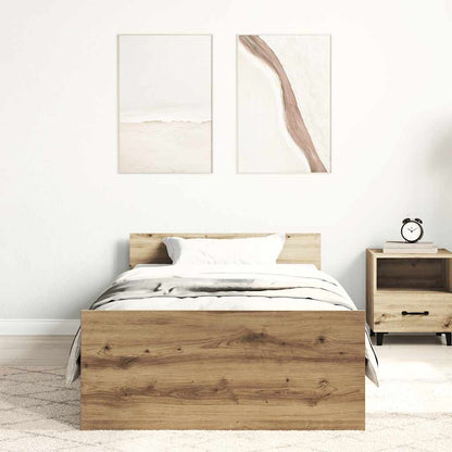 vidaXL Bed Frame without Mattress Artisan Oak 90x190 cm Engineered Wood