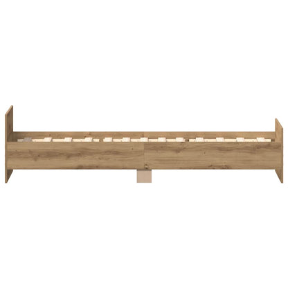 vidaXL Bed Frame without Mattress Artisan Oak 90x190 cm Engineered Wood