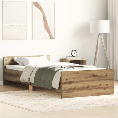 vidaXL Bed Frame without Mattress Artisan Oak 90x190 cm Engineered Wood