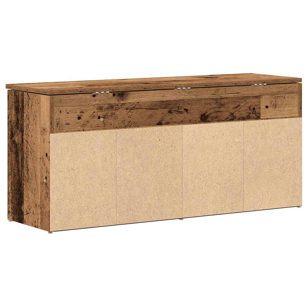 vidaXL Shoe Bench Old Wood 102x30.5x45 cm Engineered Wood