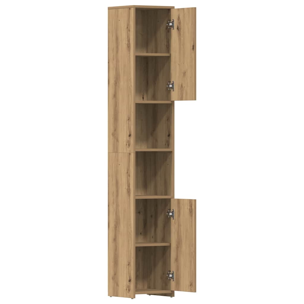 vidaXL Bathroom Cabinet Artisan Oak 30x30x183.5 cm Engineered Wood