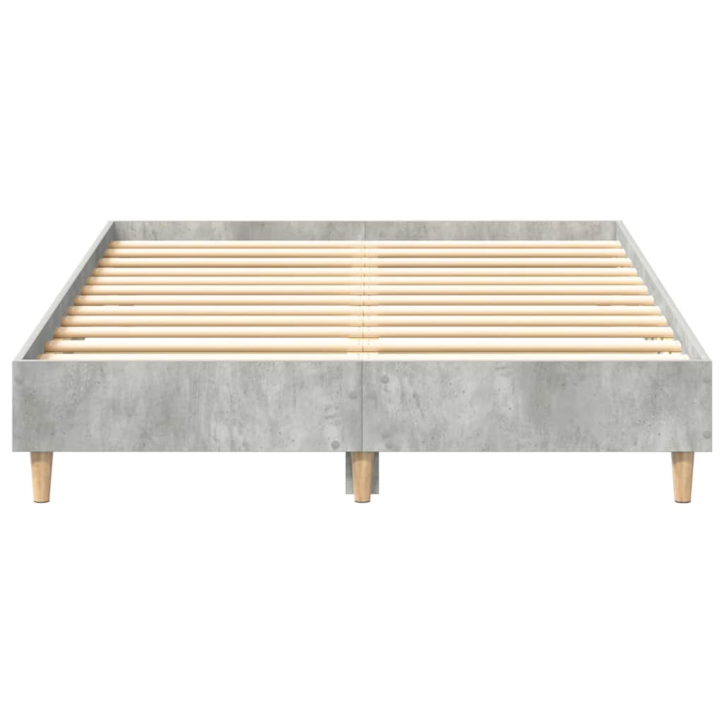 vidaXL Bed Frame No Mattress Concrete Grey 120x200 cm Engineered Wood