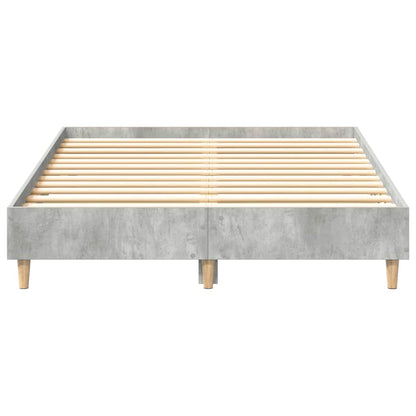 vidaXL Bed Frame No Mattress Concrete Grey 120x200 cm Engineered Wood