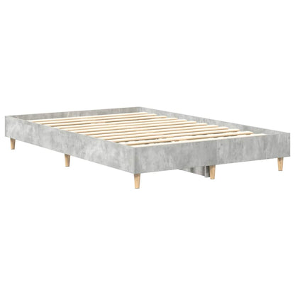 vidaXL Bed Frame No Mattress Concrete Grey 120x200 cm Engineered Wood