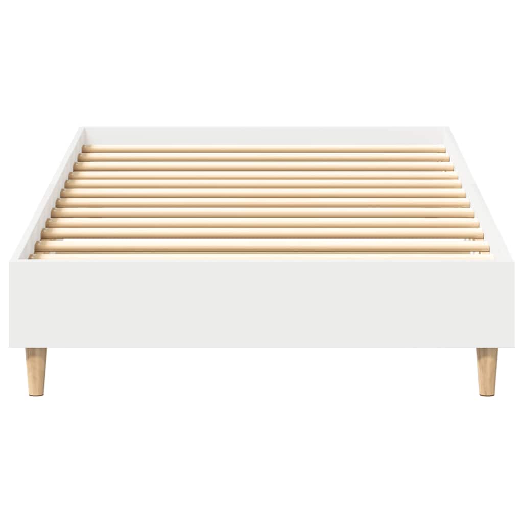 vidaXL Bed Frame No Mattress White 100x200 cm Engineered Wood