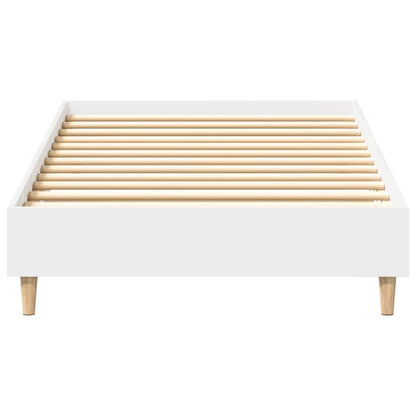 vidaXL Bed Frame No Mattress White 100x200 cm Engineered Wood