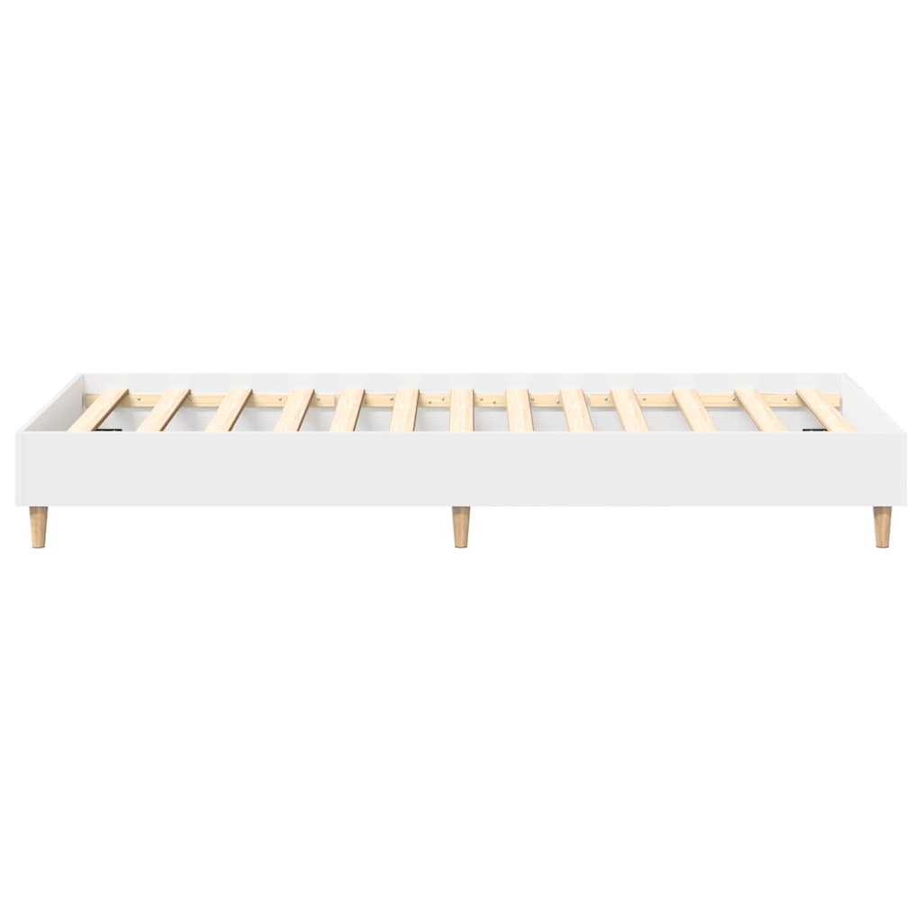 vidaXL Bed Frame No Mattress White 100x200 cm Engineered Wood