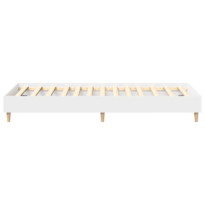 vidaXL Bed Frame No Mattress White 100x200 cm Engineered Wood