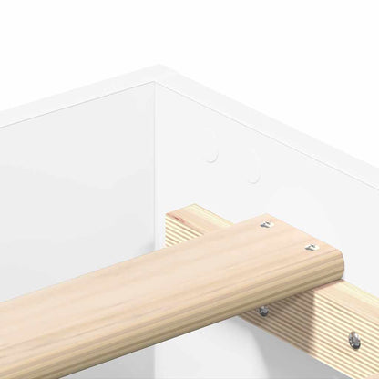 vidaXL Bed Frame No Mattress White 100x200 cm Engineered Wood