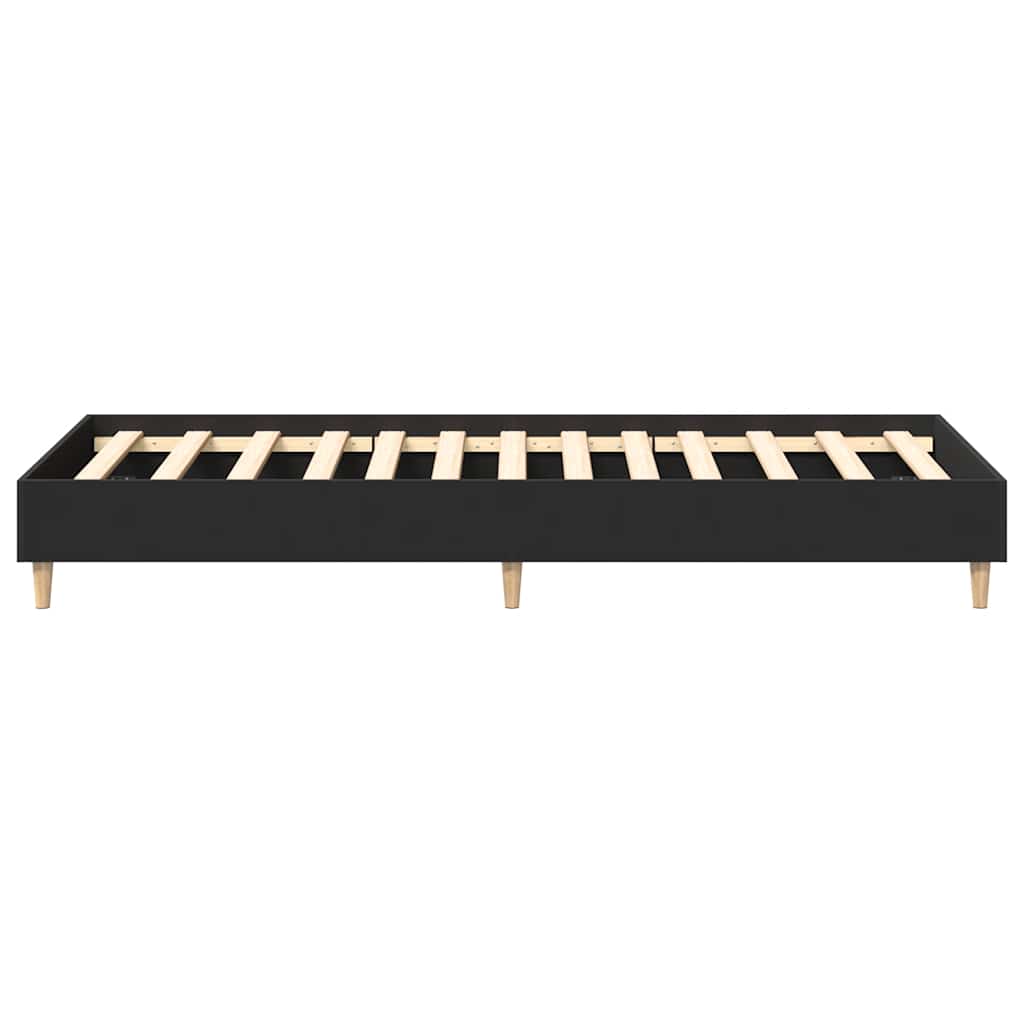 vidaXL Bed Frame No Mattress Black 100x200 cm Engineered Wood