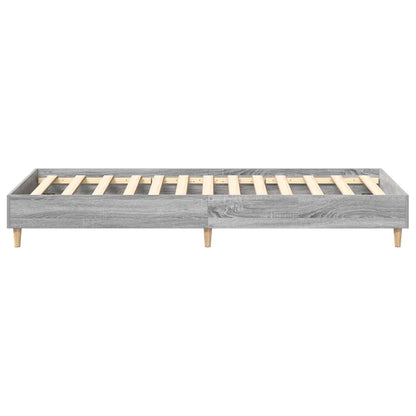 vidaXL Bed Frame No Mattress Grey Sonoma 100x200 cm Engineered Wood