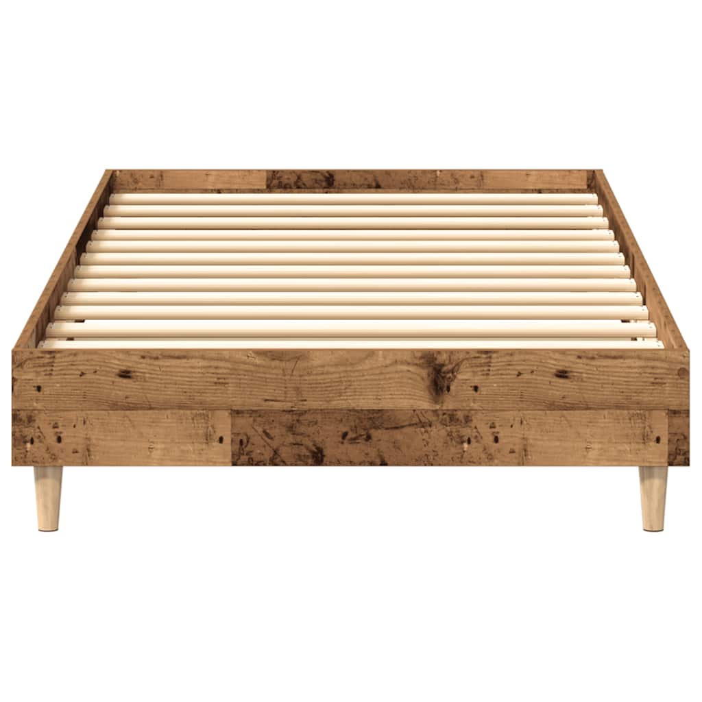 vidaXL Bed Frame No Mattress Old Wood 100x200 cm Engineered Wood