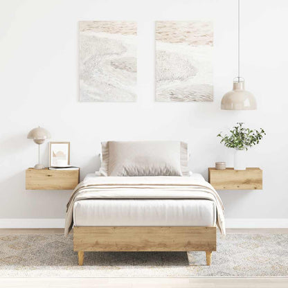 vidaXL Bed Frame No Mattress Artisan Oak 100x200 cm Engineered Wood