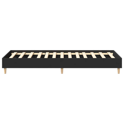 vidaXL Bed Frame No Mattress Black 90x200 cm Engineered Wood