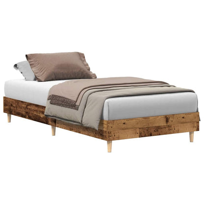 vidaXL Bed Frame No Mattress Old Wood 90x200 cm Engineered Wood