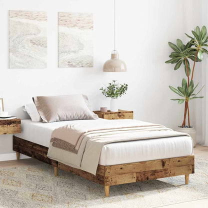 vidaXL Bed Frame No Mattress Old Wood 90x200 cm Engineered Wood