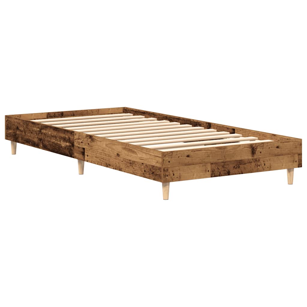 vidaXL Bed Frame No Mattress Old Wood 90x200 cm Engineered Wood