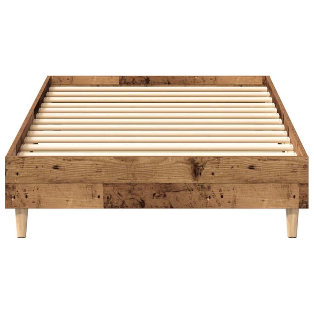 vidaXL Bed Frame No Mattress Old Wood 90x200 cm Engineered Wood