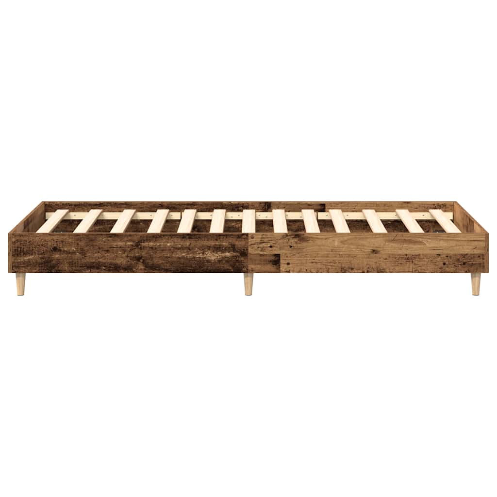 vidaXL Bed Frame No Mattress Old Wood 90x200 cm Engineered Wood